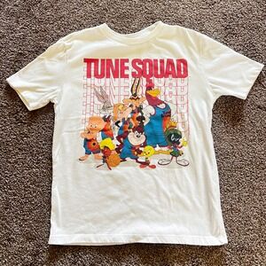 Old Navy Tune‎ Squad T-Shirt Looney Tunes Graphic Tee White L(10-12)